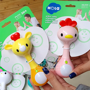 دندانگیر و جغجغه تعادلی و موزیکال حیوانات هولی تویزHola Toys مدل 3134 _اسباب بازی نوزادی